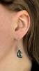 Black Daisy Teardrop Dangles