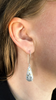 Elongated Teardrop Earrings, Cattails