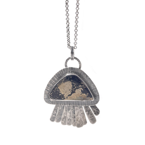 Apache Pyrite Fringe Pendant