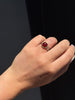 Ruby Sphere Halo Ring