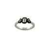 Platinum Emerald Cut Diamond Ring