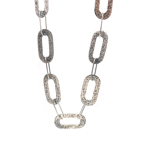 Hammered Chain Link Necklace