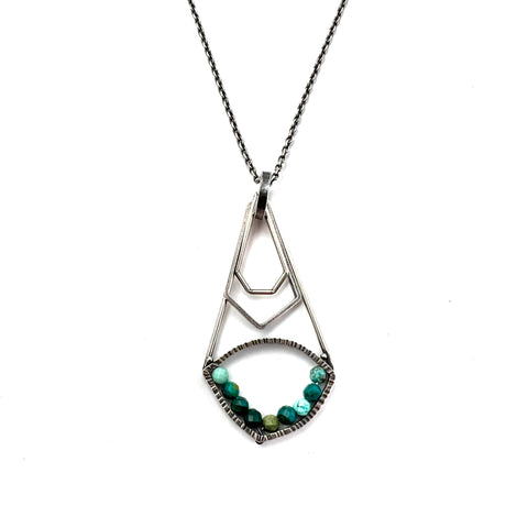 Cluster Necklace, Chrysocolla