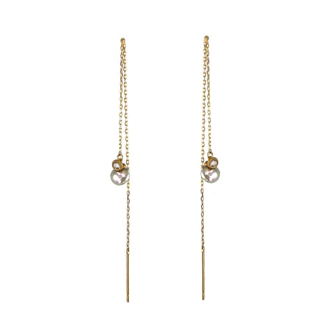 Baby Pearl Threader Earrings