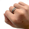 Precious Damascus Steel Ring, Kona Pattern