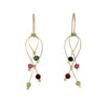 Lattice Hook Earrings, Mini, Tourmaline
