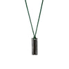 Cleft Necklace, Shibuichi, Emerald