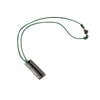 Cleft Necklace, Shibuichi, Emerald