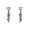 Darkened Prong Diamond Dangle Earrings