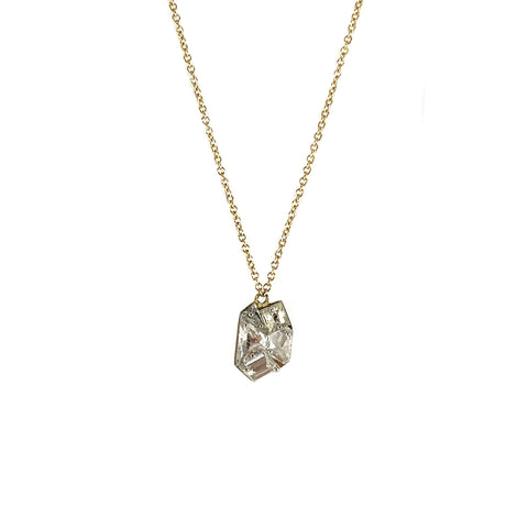 Pin Set Diamond Portrait Necklace