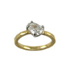 Diagonal Pear Shaped Diamond Solitaire Ring