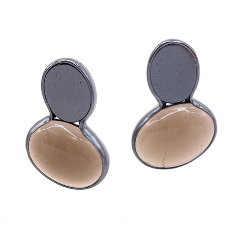 Merged Hematite Earrings