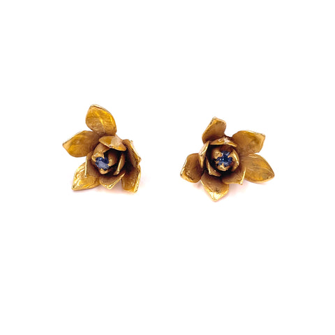 Sedum Studs, Large, Blue Zircon