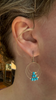Trinity Hook Earrings, Gold & Turquoise