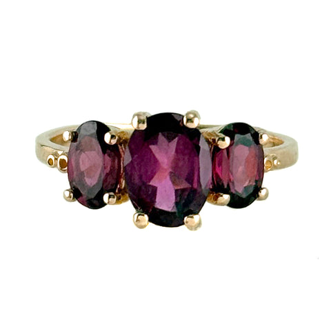 Oval the Moon Ring, Raspberry