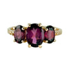 Oval the Moon Ring, Raspberry
