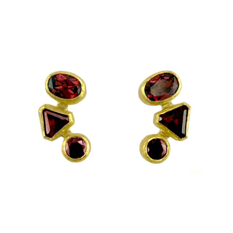 Garnet Ear Climbers