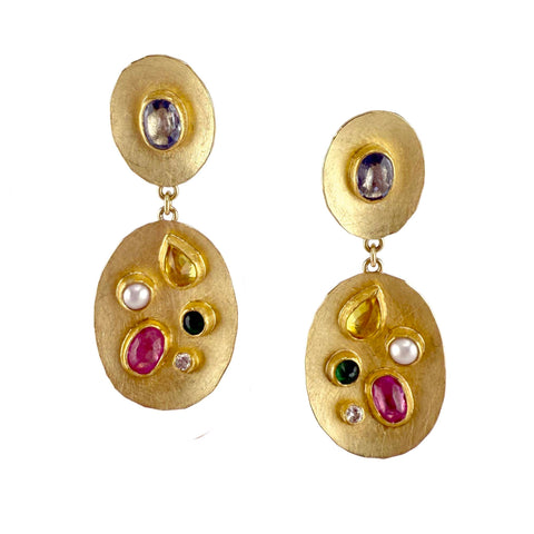 Gold Bowl Earrings