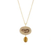 Snake & Citrine Droplet Necklace