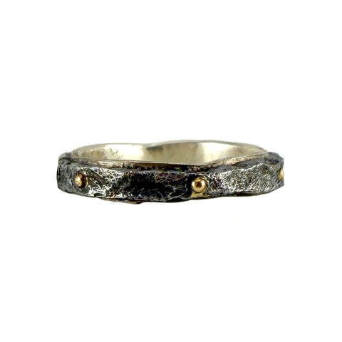 Nail Ring w/ Gold Rivets