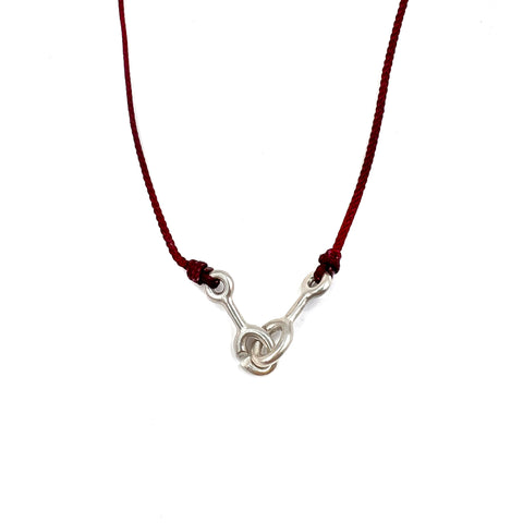 Sister Clasp Necklace, Silver, Scarlett