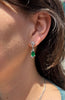 Pear Emerald and Diamond Earrings