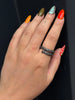 Nail Ring w/ Open Overlapped Ends