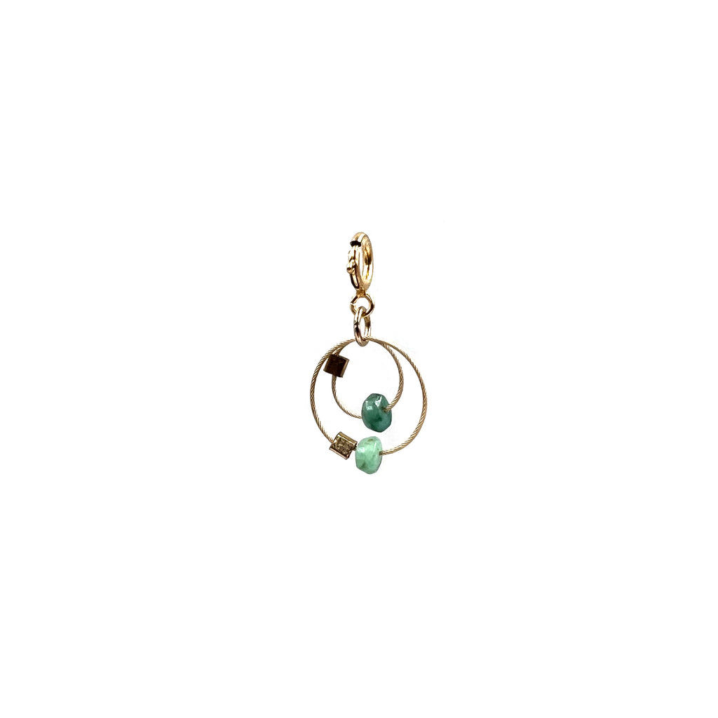 Emerald Circle Charm – Mora Designer Jewelry