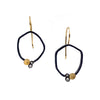 Diamond and Circle Hook Earrings