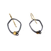 Diamond and Circle Hook Earrings