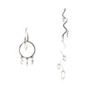 Line Drawing Earrings, Silver, 2