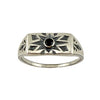 Engraved Polaris Signet Ring, Spinel