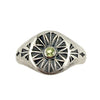Engraved Star Burst Signet, Sapphire