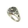 Engraved Star Burst Signet, Sapphire