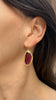 Freeform Garnet Hook Earrings
