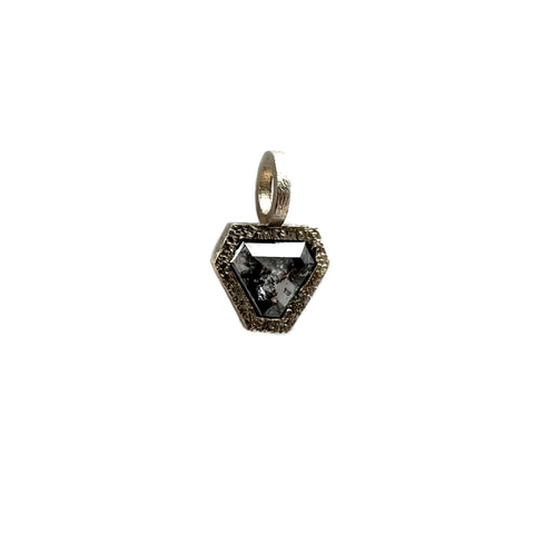 Shield Shape Rose-Cut Diamond Charm