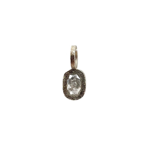 Squarish Oval Rose-Cut Diamond Charm