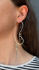 Line Drawing Earrings, Silver, 3