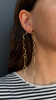 Line Drawing Earrings, Gold, 1