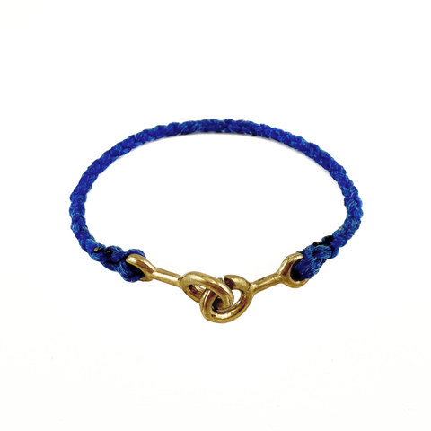 Sister Clasp Bracelet, Brass, Royal Cord