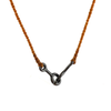 Sister Clasp Necklace, Shibuichi, Burnt Orange