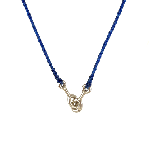 Sister Clasp Necklace, Silver, Royal