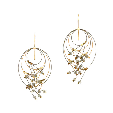Vertigo Hook Earrings, Large, Multiple Colors