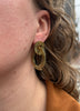 Circle Hoop Zipper Earrings, Gold