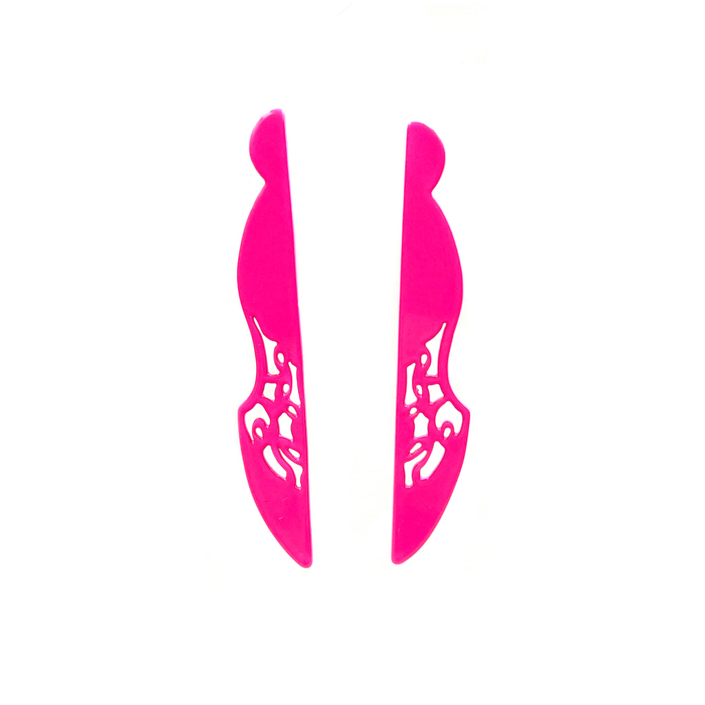 Decorative Edge Earrings 01, Pink