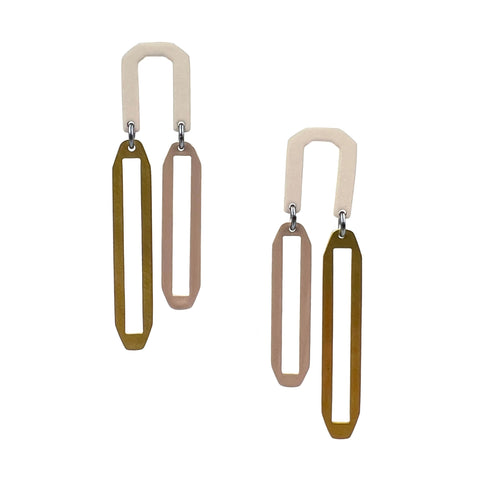 Long Link Max 21 Earrings, Desert