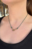 Sister Clasp Necklace, Emerald Cord