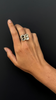 Lined Drop Petal Ring