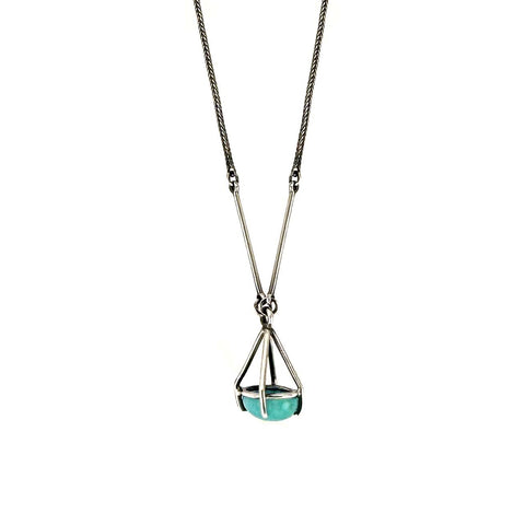 Amazonite Prong Necklace