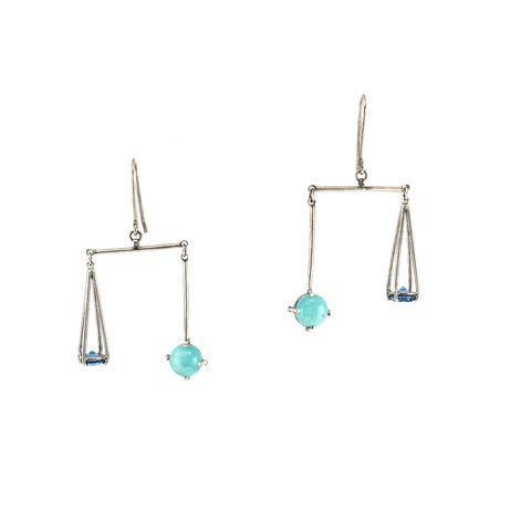 Two Stone Balance Earrings